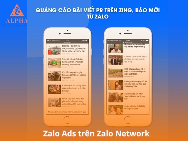 Hình thức chạy Ads trên Zalo Network