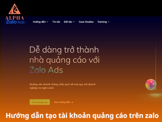 Tạo tài khoản quảng cáo trên zalo