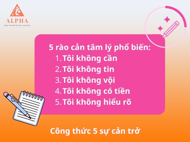 Công thức 5 sự cản trở