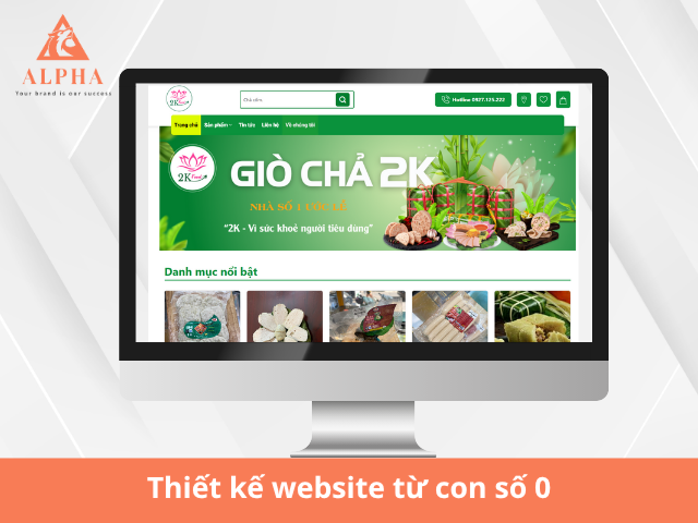 Thiết kế website cho dự án K2-Food