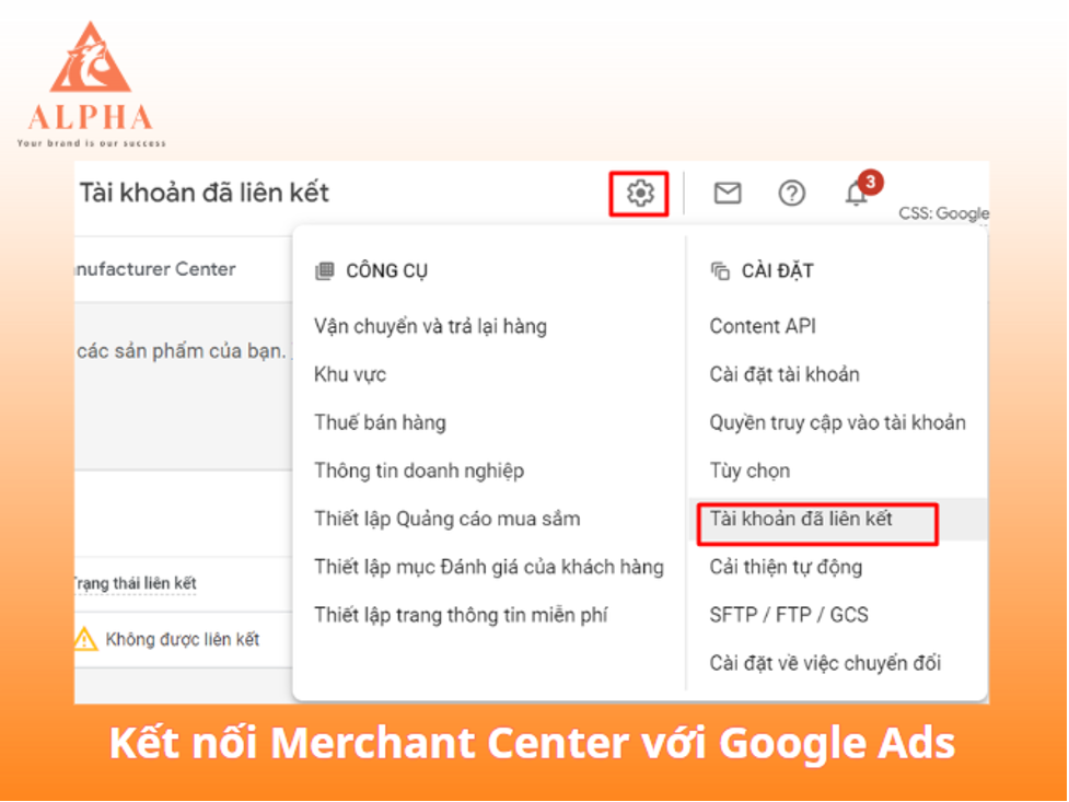 Kết nối Merchant Center với Google Ads