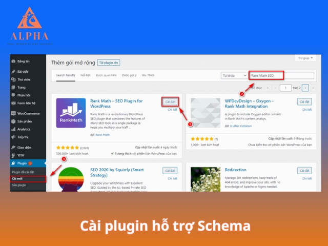 Cài plugin hỗ trợ Schema