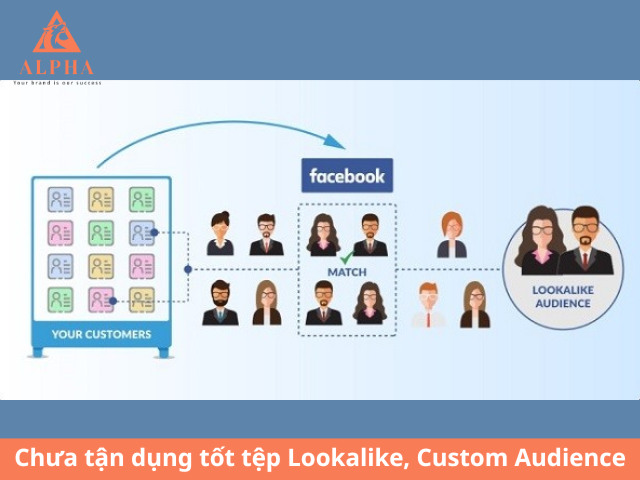 Chưa tận dụng tốt tệp Lookalike, Custom Audience
