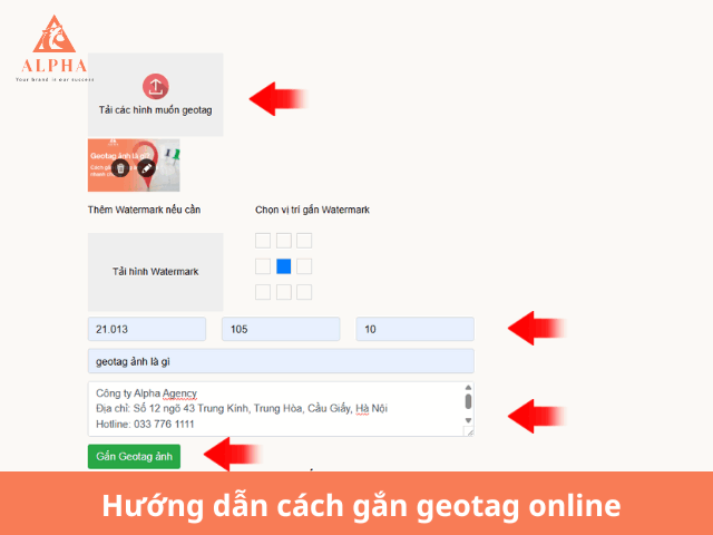 Hướng dẫn cách gắn geotag ảnh online