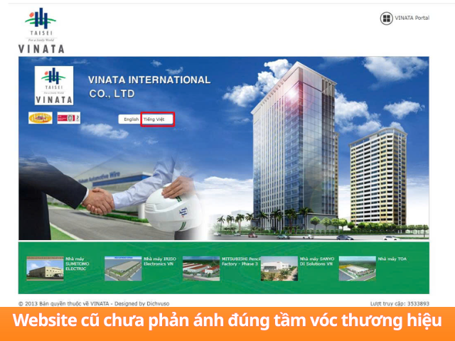 Website cũ lỗi thời