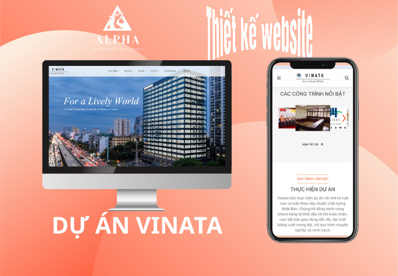 Dự án thiết kế website cho nhà thầu xây dựng Vinata