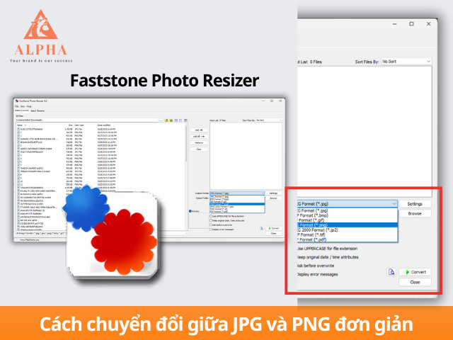 Công cụ chuyển đổi giữa JPG và PNG