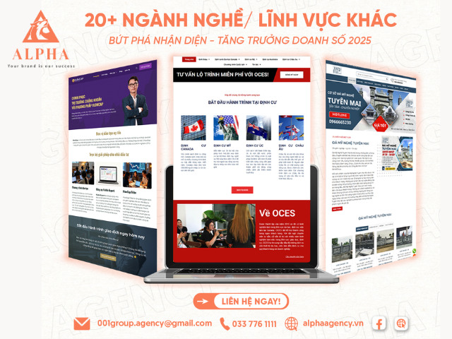 Alpha Agency thiết kế website đa ngành