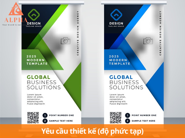 Giá thiết kế standee theo yêu cầu thiết kế