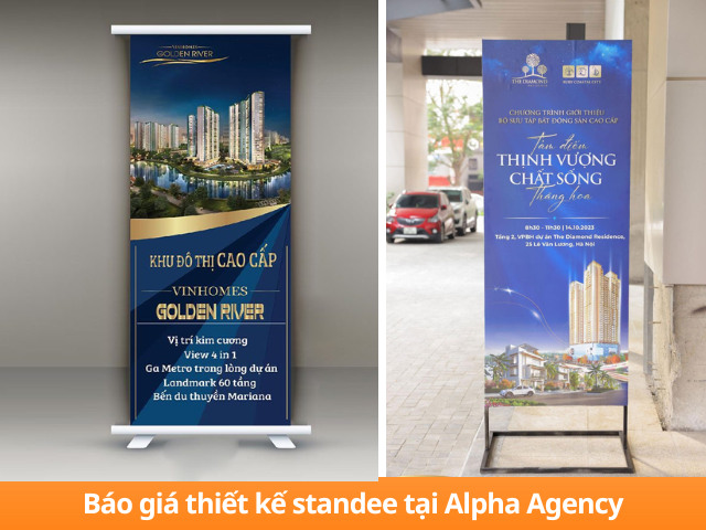 Giá thuê thiết kế standee hợp lý