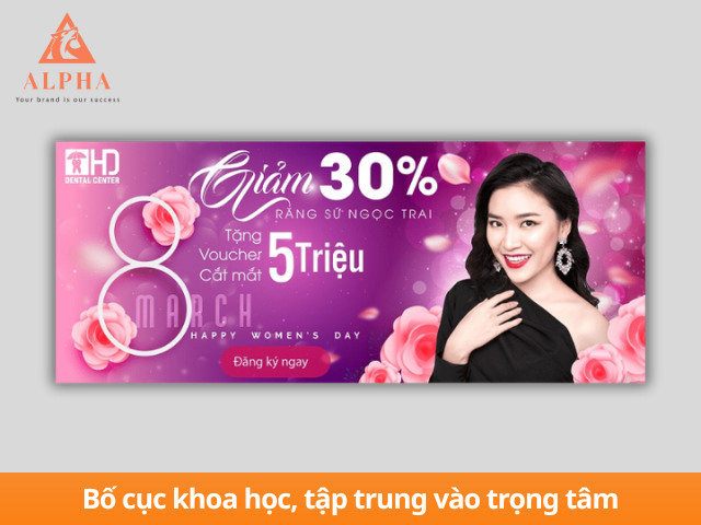 Banner đẹp với bố cục rõ ràng