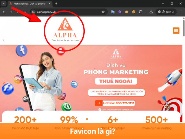 Favicon là biểu tượng đại diện cho website