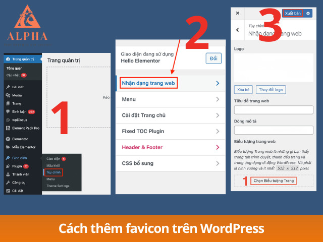 Cách cài đặt favicon trên wordpress