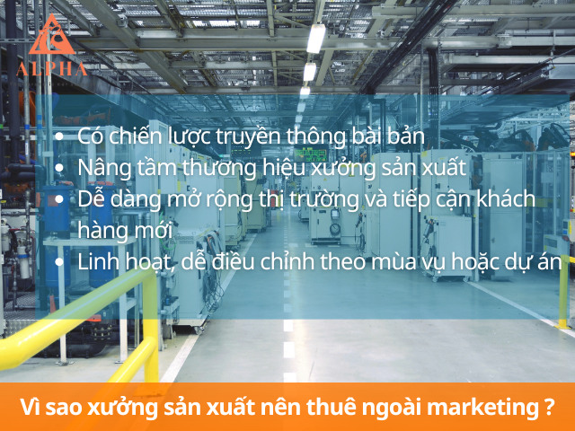 Thuê ngoài hoạt động marketing cho xưởng sản xuất