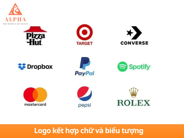 Mẫu logo chữ kết hợp symbol