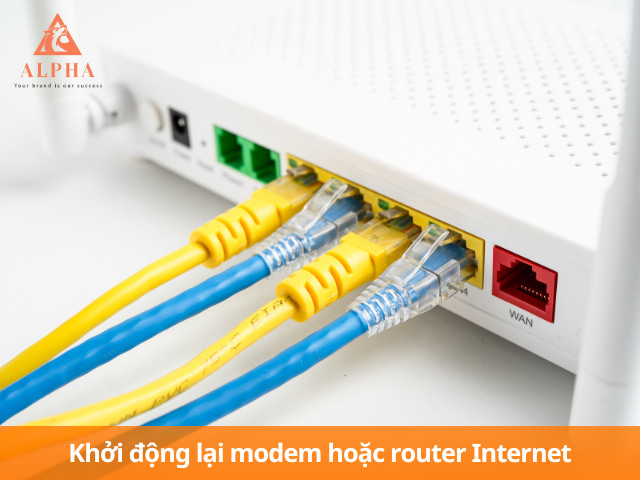 Khởi động lại modem xử lý 504 error