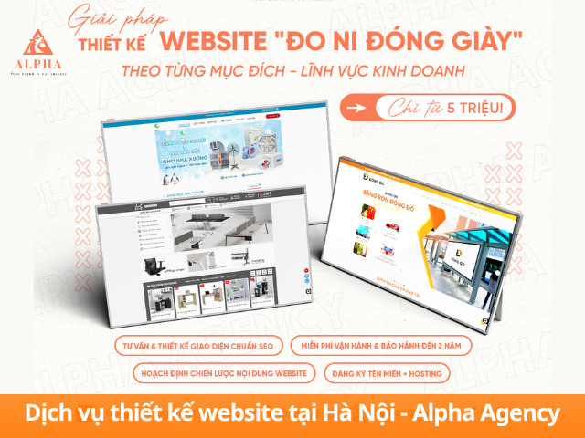 Dịch vụ thiết kế website chuyên nghiệp tại Alpha Agency 