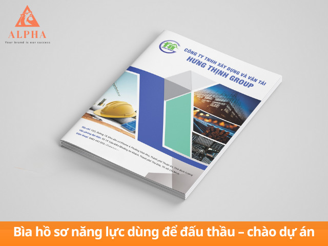 Mẫu bìa HSNL công ty xây dựng và vận tải