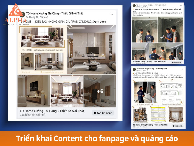 Team content và design tại Alpha Agency triển khai viết bài và thiết kế ảnh