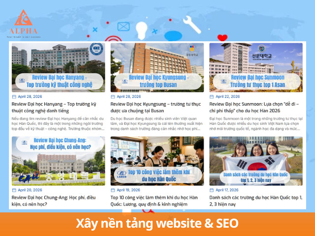 Xây dựng tuyến nội dung trên website