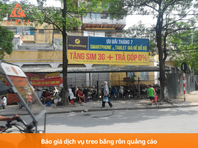 Báo giá dịch vụ treo băng rôn quảng cáo