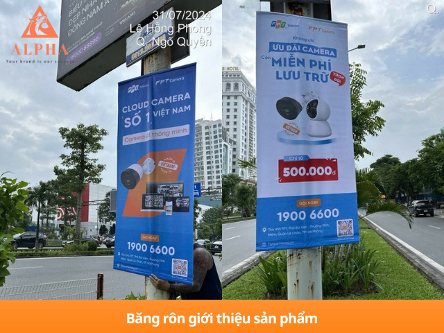 Băng rôn giới thiệu sản phẩm