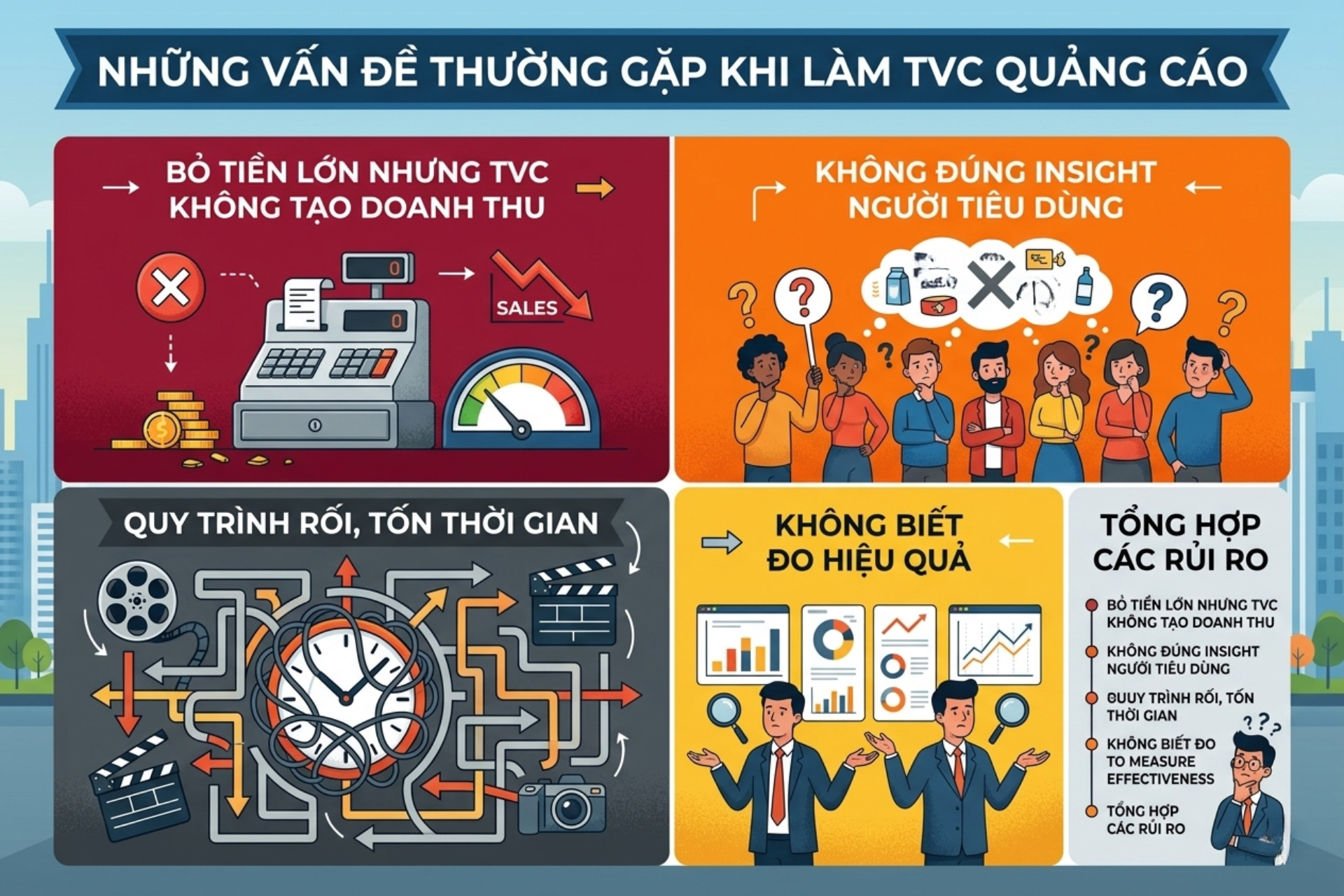 Những vấn đề thường gặp của doanh nghiệp khi làm TVC quảng cáo?
