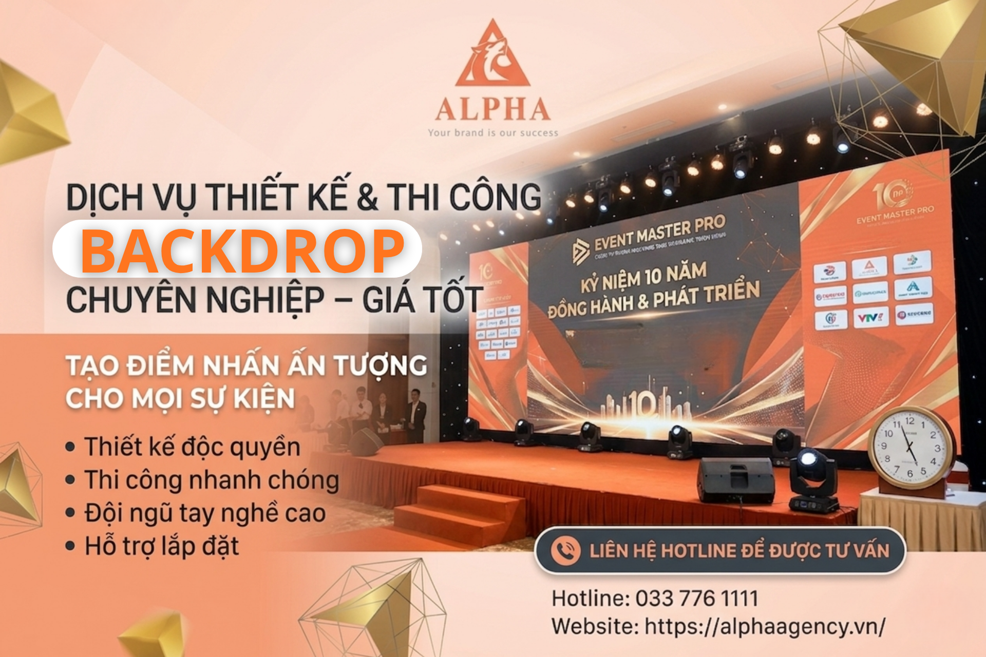 dịch vụ thiết kế và thi công backdrop