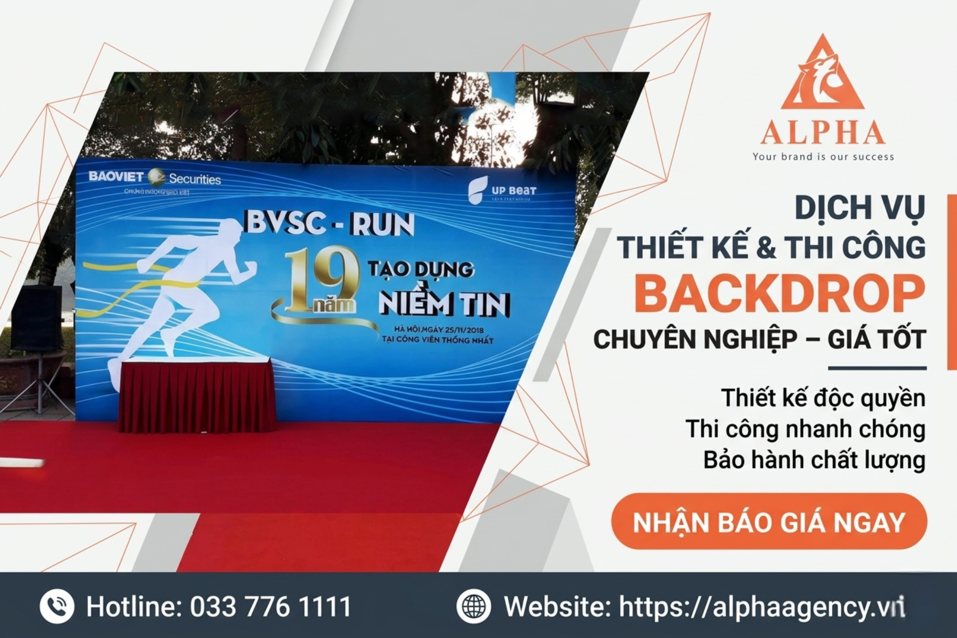Alpha sản xuất backdrop phông nền sự kiện