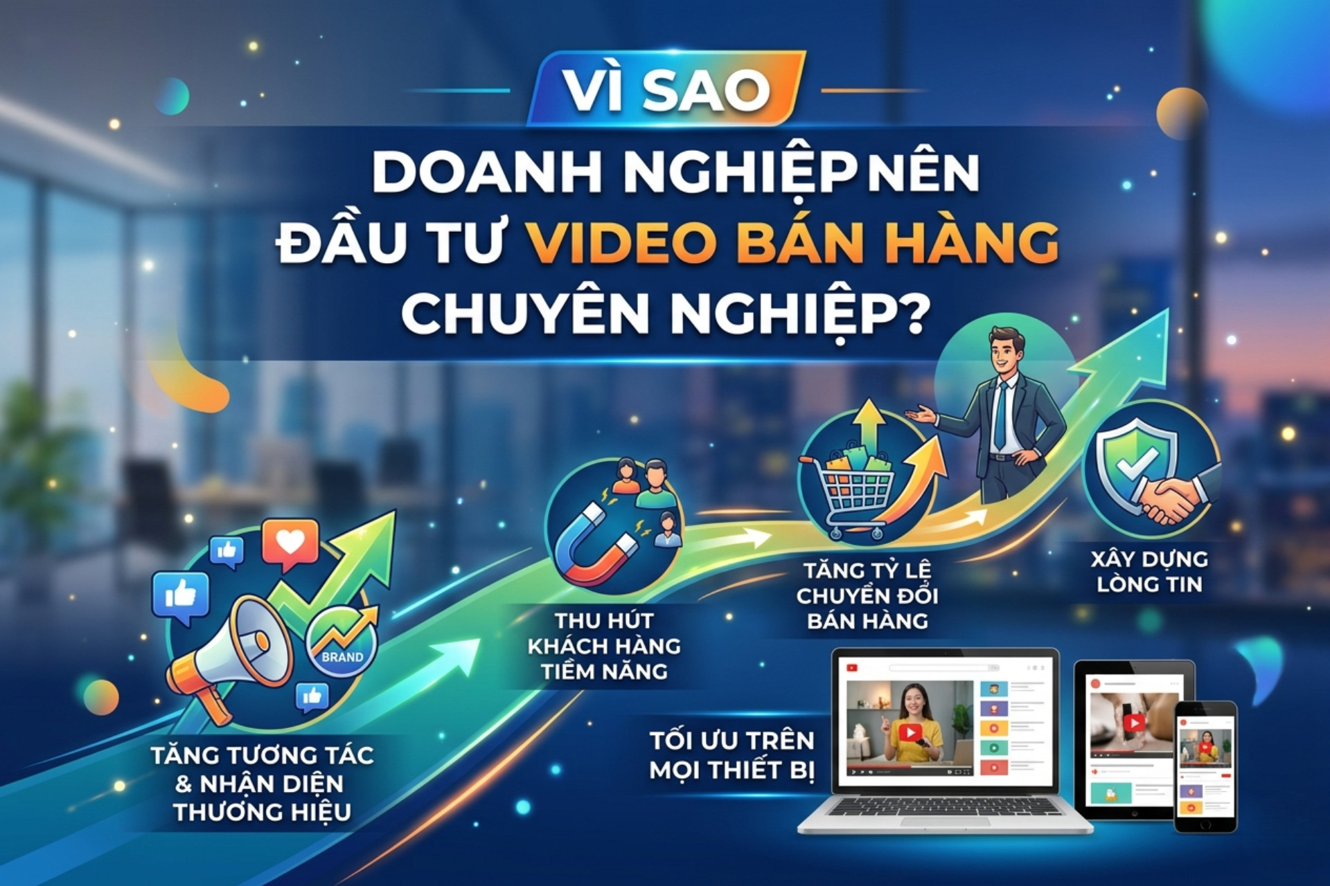 Vì sao doanh nghiệp nên đầu tư video bán hàng chuyên nghiệp?