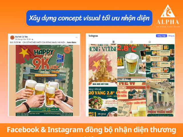 Đồng bộ nhận diện trên social