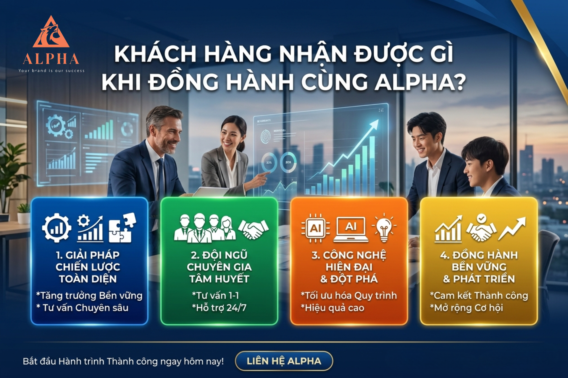 khách hàng nhận được gì khi đồng hành cùng alpha