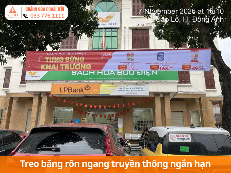Treo băng rôn ngang tại Hà Nội