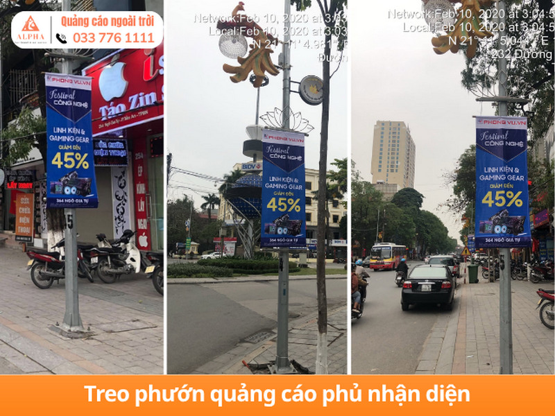 Treo phướn quảng cáo tại Hà Nội