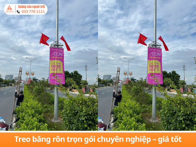 Dịch vụ treo băng rôn trọn gói tại Alpha chuyên nghiệp – giá tốt