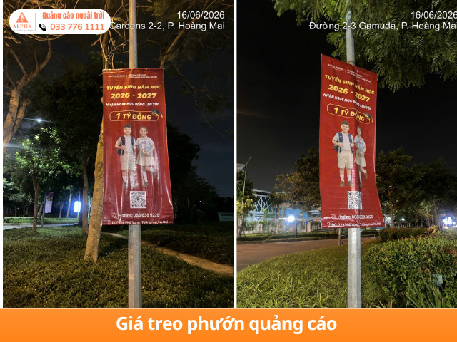 Giá treo phướn quảng cáo