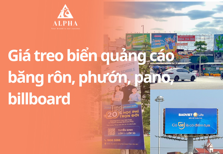 Giá treo biển quảng cáo băng rôn, phướn, pano, billboard mới nhất