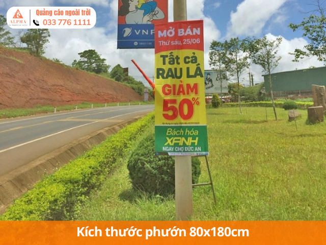 Kích thước phướn 80x180cm