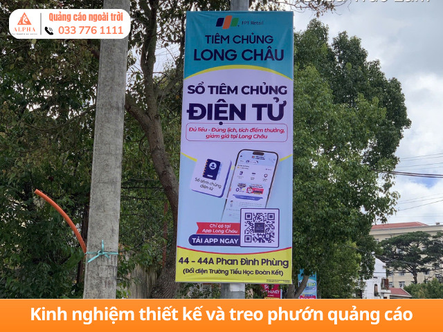 Kinh nghiệm thiết kế và treo phướn quảng cáo hiệu quả