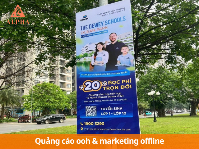 Treo băng rôn quảng cáo marketing giáo dục