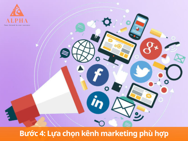 Bước 4: Lựa chọn kênh marketing phù hợp